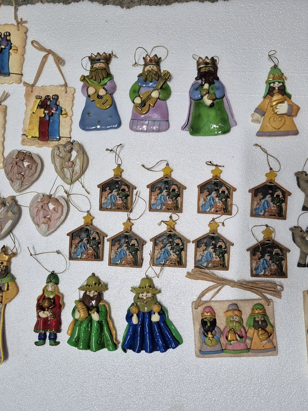Vintage Handcrafted Three Kings Christmas Ornaments - Assorted Colors